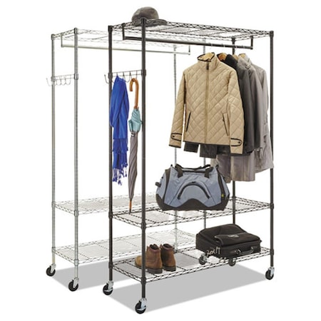 Final Destination Wire Shelving Garment Rack, Silver FI3759207